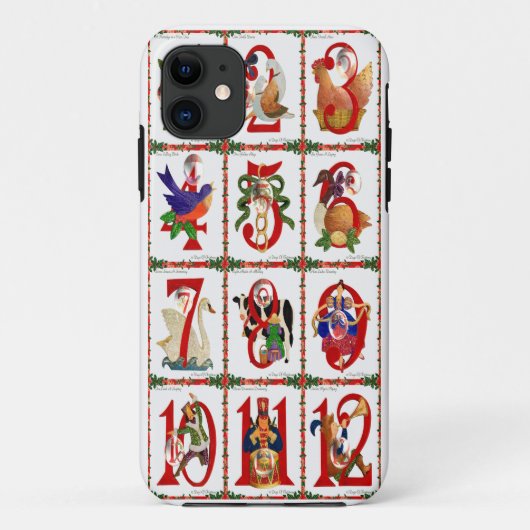 クリスマスクィルトプリントギフト 12日間 Case-Mate iPhoneケース (裏面)