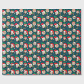 クリスマスクカスタムルーのシックスおもしろいフォトホリディギフト ラッピングペーパー (フラット)