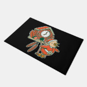 クリスマスクコ時計、ブラックフォレストの鳥のクリスマス ドアマット (アングル)