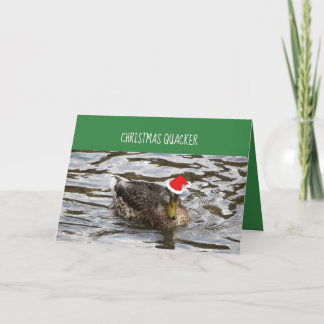 クリスマスクッカーが列のカードにアヒルを付ける シーズンカード