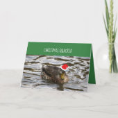 クリスマスクッカーが列のカードにアヒルを付ける シーズンカード (正面)