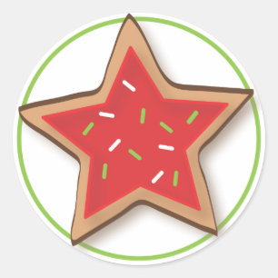 クリスマスクッキーおいしいステッカー ラウンドシール