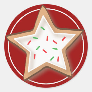 クリスマスクッキーおいしいステッカー ラウンドシール