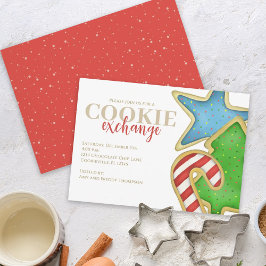 クリスマスクッキーお洒落スウィートホリデーカワイイおもしろい 招待状