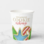 クリスマスクッキーお洒落スウィートホリデーカワイイおもしろい 紙コップ (正面)