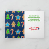 クリスマスクッキーお菓子チョコレートホリデーベーキング シーズンカード (内部)