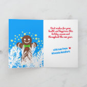 クリスマスクッキーお菓子チョコレートホリデーベーキング シーズンカード (内部)