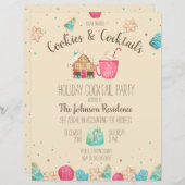 クリスマスクッキーかわいいパーティーチラシ (正面/裏面)