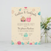 クリスマスクッキーかわいいパーティーチラシ (スタンド正面)