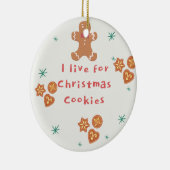 クリスマスクッキーがオーナメント セラミックオーナメント (右)