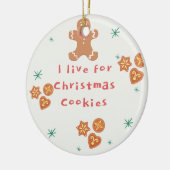 クリスマスクッキーがオーナメント セラミックオーナメント (左)
