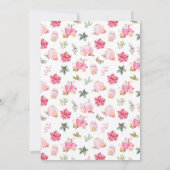 クリスマスクッキーとココアバースデーパーティーピンク 招待状 (裏面)