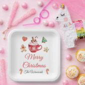 クリスマスクッキーとココアパーティー ペーパープレート (パーティー)