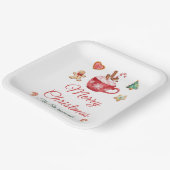 クリスマスクッキーとココアパーティー ペーパープレート (傾斜あり)