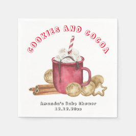 クリスマスクッキーとココアベビーシャワー スタンダードカクテルナプキン