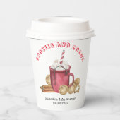 クリスマスクッキーとココアベビーシャワー 紙コップ (裏面)