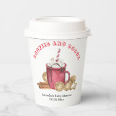 クリスマスクッキーとココアベビーシャワー 紙コップ (正面)