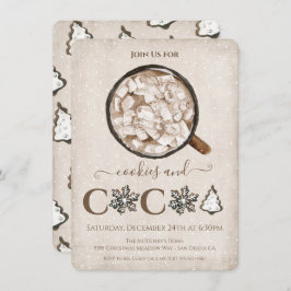 クリスマスクッキーとココアホリデーパーティー 招待状
