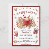 クリスマスクッキーとココア2ND誕生日パーティー 招待状 (正面)