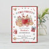 クリスマスクッキーとココア2ND誕生日パーティー 招待状 (スタンド正面)