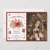 クリスマスクッキーとココア2ND誕生日パーティー 招待状 (正面)