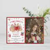 クリスマスクッキーとココア2ND誕生日パーティー 招待状 (スタンド正面)