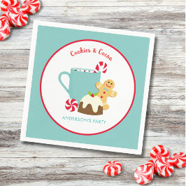 クリスマスクッキーとココア スタンダードカクテルナプキン