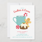 クリスマスクッキーとココア 招待状 (正面)