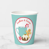 クリスマスクッキーとココア 紙コップ (正面)