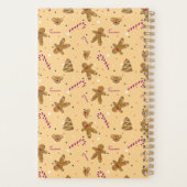 クリスマスクッキーとジンジャーブレッドマン。名前をカスタムする プランナー手帳 (裏面)