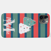 クリスマスクッキーとストライプのホリデー Case-Mate iPhoneケース (裏面(横))