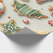 クリスマスクッキーとスプリンクル ラッピングペーパー (角)