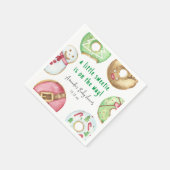 クリスマスクッキーとドーナツ赤ちゃんシャワー スタンダードカクテルナプキン (角)