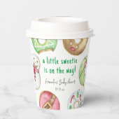 クリスマスクッキーとドーナツ赤ちゃんシャワー 紙コップ (裏面)