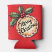 クリスマスクッキーとヒイラギの赤い実 缶クーラー (裏面)