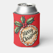 クリスマスクッキーとヒイラギの赤い実 缶クーラー (缶裏面)