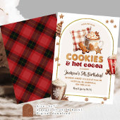 クリスマスクッキーとホットココア 男の子の誕生日 招待状