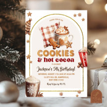 クリスマスクッキーとホットココア 男の子の誕生日