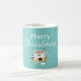 クリスマスクッキーとホットチョコレートの休日 コーヒーマグカップ