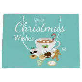 クリスマスクッキーとホットチョコレートの休日 ラージペーパーバッグ (正面)