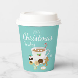 クリスマスクッキーとホットチョコレートの休日 紙コップ