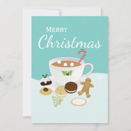 クリスマスクッキーとホットチョコレート シーズンカード