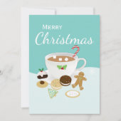 クリスマスクッキーとホットチョコレート シーズンカード (正面)