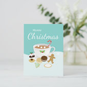 クリスマスクッキーとホットチョコレート シーズンポストカード (スタンド正面)