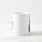 クリスマスクッキーと名前をカスタムするメリークリスマス コーヒーマグカップ (中央)
