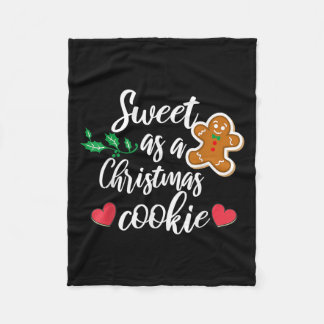 クリスマスクッキーのように甘い - ビスケット クリスマス C フリースブランケット