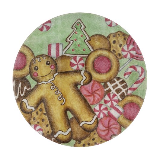 クリスマスクッキーのキッチンカッティングボードギフト カッティングボード (正面)