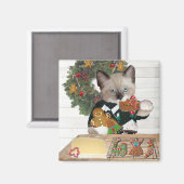 クリスマスクッキーのキッテンマグネット マグネット (正面/裏面)