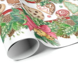 クリスマスクッキーのギフトラップ ラッピングペーパー