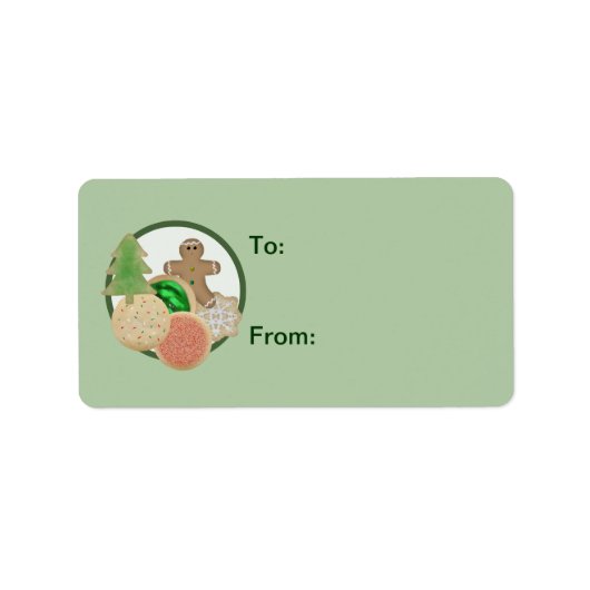 クリスマスクッキーのギフトラベル ラベル (正面)